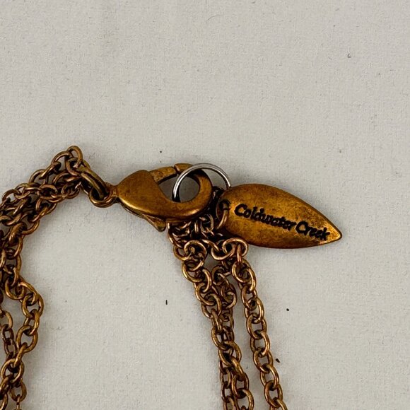 Vintage Coldwater Creek Multi-Strand Beaded Necklace 27-Inch Orange Brown Earthy - Picture 7 of 10